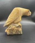 Heavy Stone Eagle Sculpture - Vintage Inuit Art