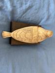 Vintage 1960s Stone Bird Sculpture on Wood Base