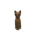 Stone Cat Figurine - Inuit Art Carving
