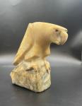 Heavy Stone Eagle Sculpture - Vintage Inuit Art