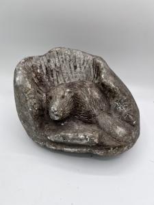 Beaver Stone Carving - Inuit Folk Art Figure