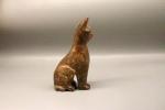 Stone Cat Figurine - Inuit Art Carving