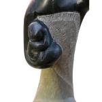 Haitian Stone Sculpture of Mother and Child