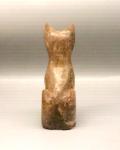 Stone Cat Figurine - Inuit Art Carving