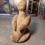Hand Carved Duck Sculpture - Rustic Folk Art