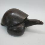 Signed Hand Carved Stone Tortoise Sculpture