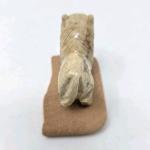 Hand Carved Lion Figurine with Sandstone Base