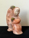 Inuit Stone Carving: Signed Feather Dancer Figurine
