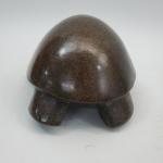 Signed Hand Carved Stone Tortoise Sculpture