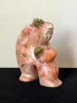 Inuit Stone Carving: Signed Feather Dancer Figurine