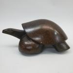 Signed Hand Carved Stone Tortoise Sculpture
