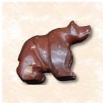 Hand Carved Red Jasper Bear Figurine