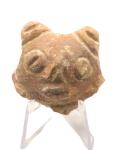 Jaguar Stone Effigy Carving with Bulging Eyes