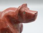 Hand Carved Red Jasper Bear Figurine