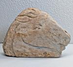 Native American Style Stone Horse Head Sculpture