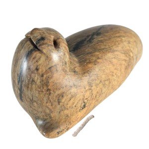 Sharon Spencer Signed Inuit Stone Seal Carving