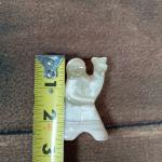 Inuit Fisherwoman Marble Carving with Fish