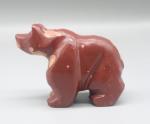 Hand Carved Red Jasper Bear Figurine