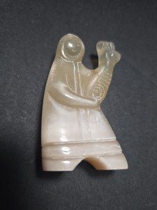 Stone Inuit Selenite Figure with Repaired Arm