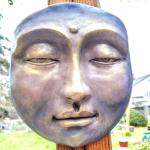 Unique Buddha Wall Sculpture in Cast Stone