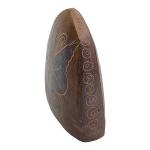 Signed Hand Etched Stone Butterfly Sculpture 3.75