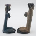 Stone Carved Inuit Women Figurines - 7.5" Pair