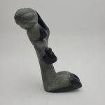 Hand-Carved Inuit Stone Sculpture - Kneeling Woman