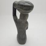 Hand-Carved Inuit Stone Sculpture - Kneeling Woman