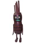 Mystery Folk Art Figure with Marble Eyes