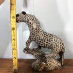 Hand-Carved Leopard Cheetah Stone Sculpture
