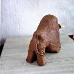 Hand Carved Stone Bison Folk Art Sculpture