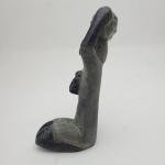 Hand-Carved Inuit Stone Sculpture - Kneeling Woman