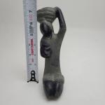 Hand-Carved Inuit Stone Sculpture - Kneeling Woman