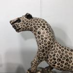 Hand-Carved Leopard Cheetah Stone Sculpture