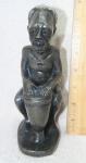 Vintage Hand Carved Inuit Stone Man Sculpture