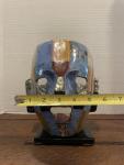 Teal Blue Mosaic Burial Mask Stand 8.6