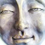 Unique Buddha Wall Sculpture in Cast Stone