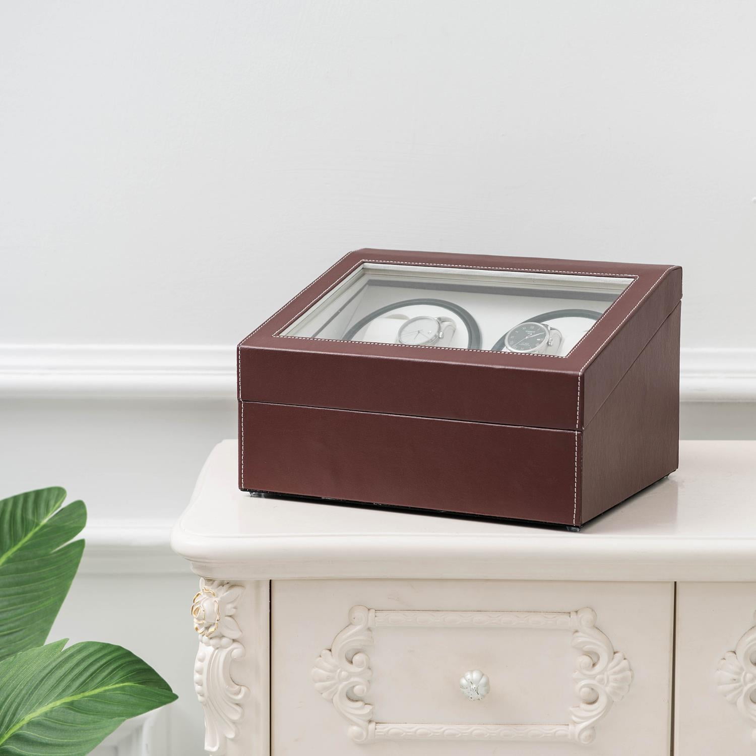 Wood Watch Winder Display - 4+6 Rotations