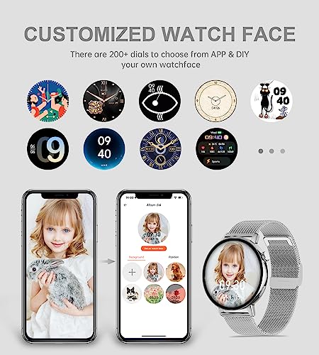 Smart Silver Fitness Watch for Women