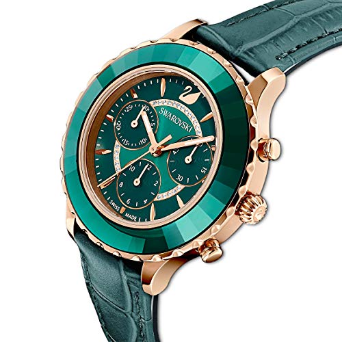 Green Crystal SWAROVSKI Octea Lux Chrono Watch