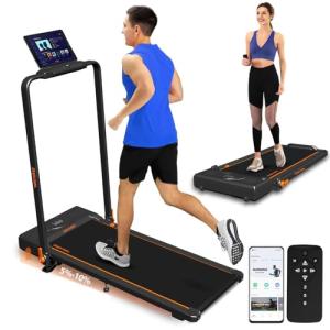 Foldable Under Desk Treadmill with Incline and Apps