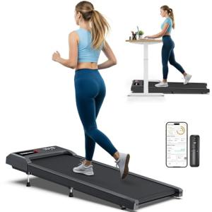 2-in-1 Walking Pad Treadmill with Incline