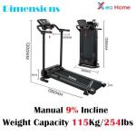 XEO HOME Folding Treadmill for Home Gym