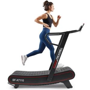 Sunny Health & Fitness Smart Curved Manual Treadmill