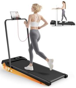 Compact Folding Treadmill with Incline and Remote