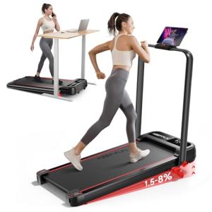 KEEP FUN Foldable Walking Pad with Incline & Remote