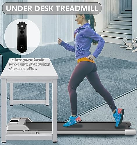 CANMALCHI Foldable Under Desk Treadmill, Adjustable Speed, Portable
