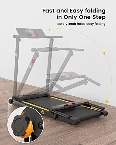 UREVO 2.25HP Foldable Treadmill with 12 HIIT Modes