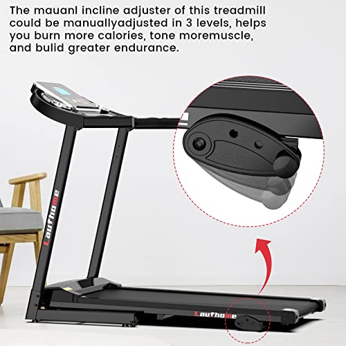 Bluetooth Folding Treadmill with Heart-rate Sensor, Multi-functional Display