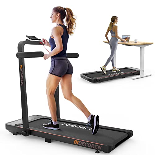 Folding Treadmill with Bluetooth Speaker - Home Office Fitness